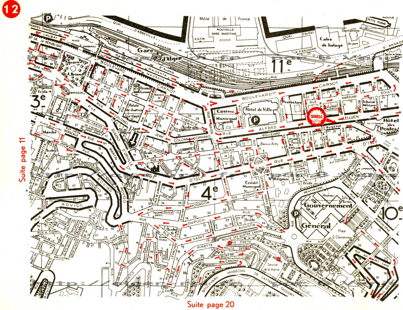 page 12 : gare,rue d'Isly, Gouvernement général