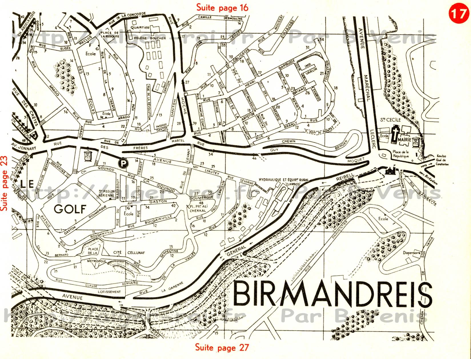 page 17 : le Golf, Birmandreis, Ste Cécile, ...