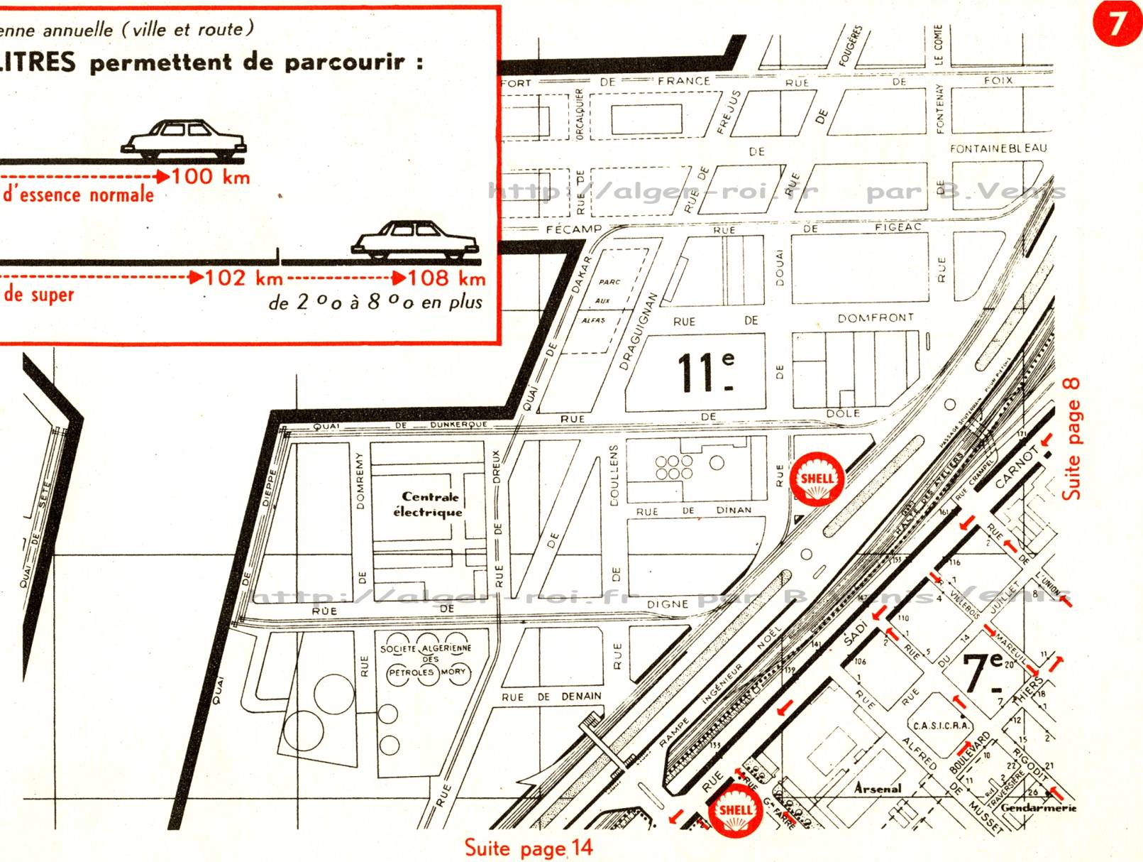 page 7, 11è, 7è, centrale électrique,arsenal, rampe Noël,...