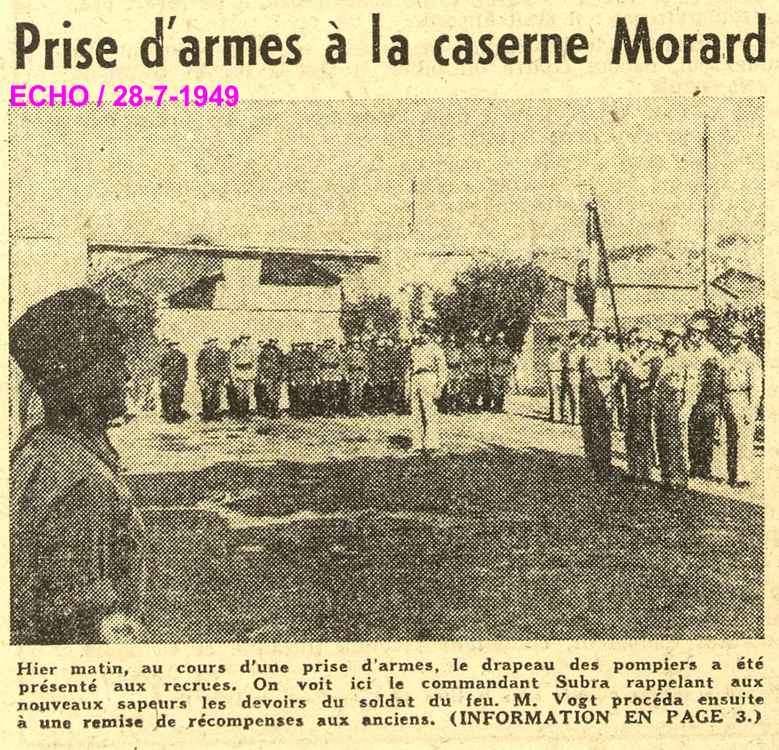 Prise d' armes à la caserne Morard