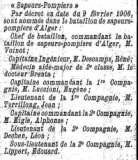 Nommés dans le bataillon des sapeurs-pompiers d'Alger