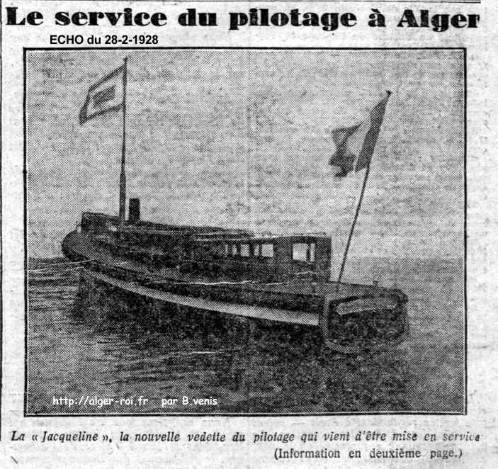 Le service du pilotage à Alger