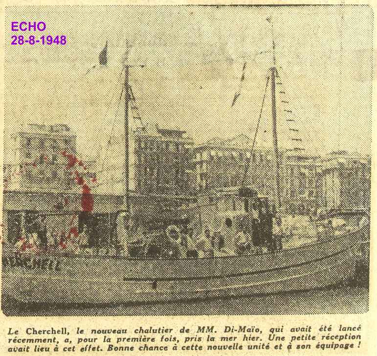 Le " CHERCHELL", nouveau chalutier de M.Di-Maïo