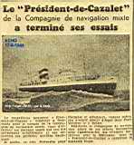 Le Président Cazalet en service