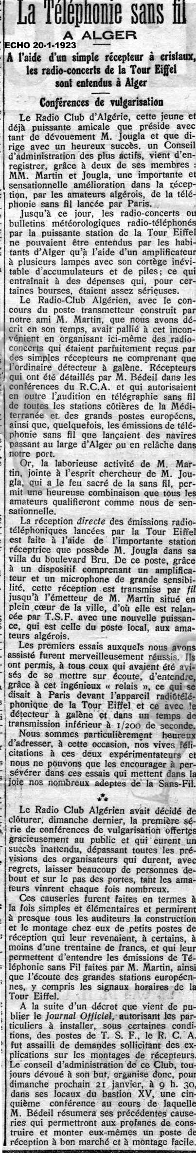 La téléphonie sans fil à Alger