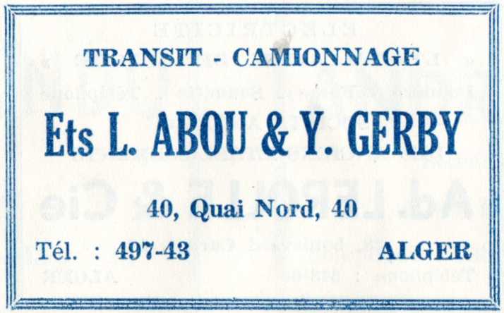 alger,les quais nord,transit,camionnage abou et gerby