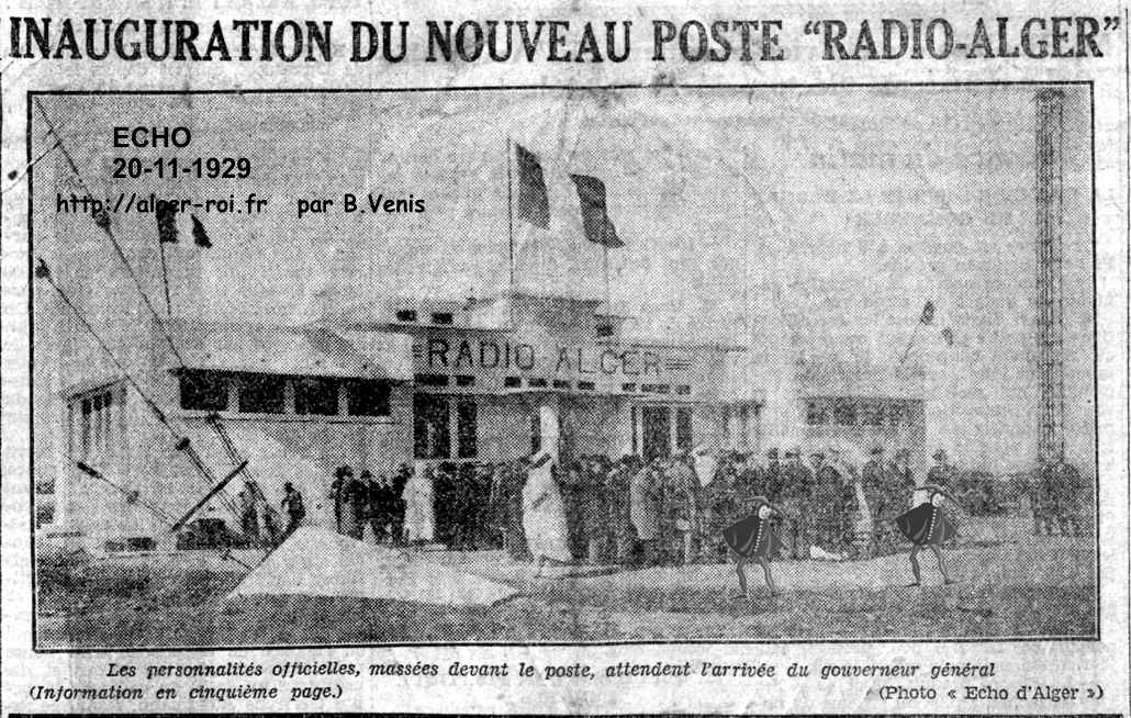 INAUGURATION DU NOUVEAU POSTE "RADIO-ALGER"