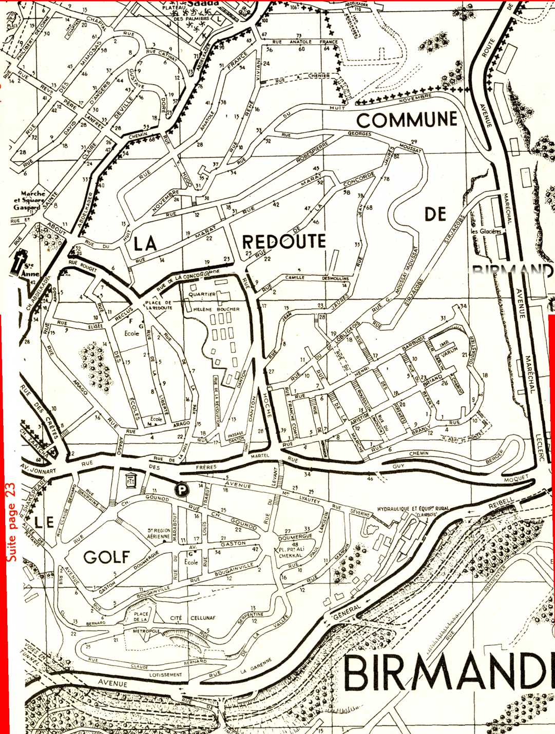 alger la redoute,plan selon vrillon