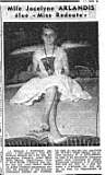 août 1960 : mlle Jocelyne ARLANDIS, miss Redoute