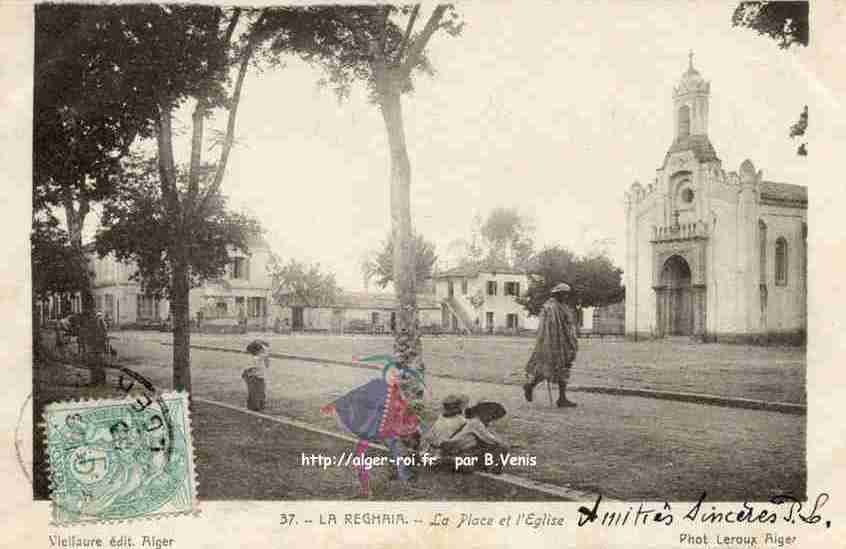 reghaïa,la place et l'eglise