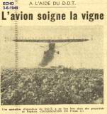 l'avion soigne la vigne