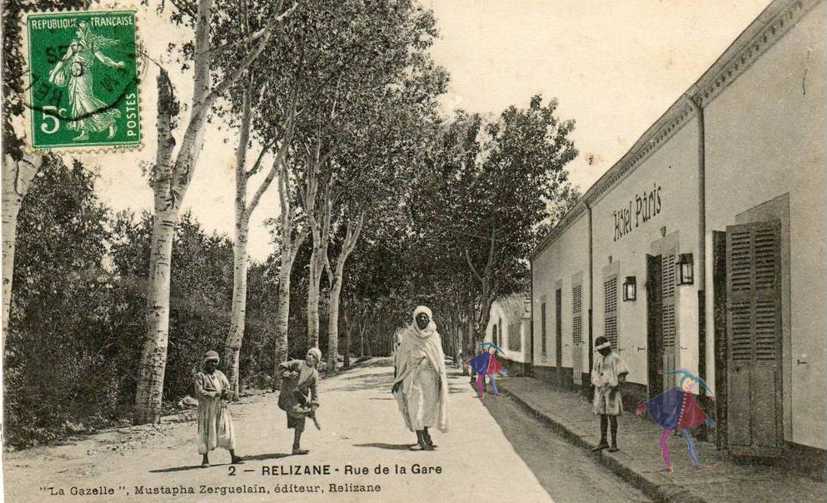 relizane,la rue de la gare et hotel de paris