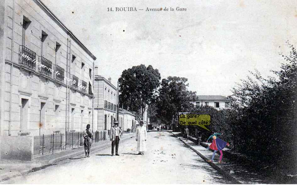 1.- La place et l'avenue de la gare.