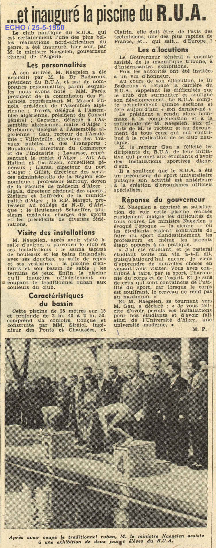 Echo d'Alger du 29-10-1930 - Transmis par Francis Rambert