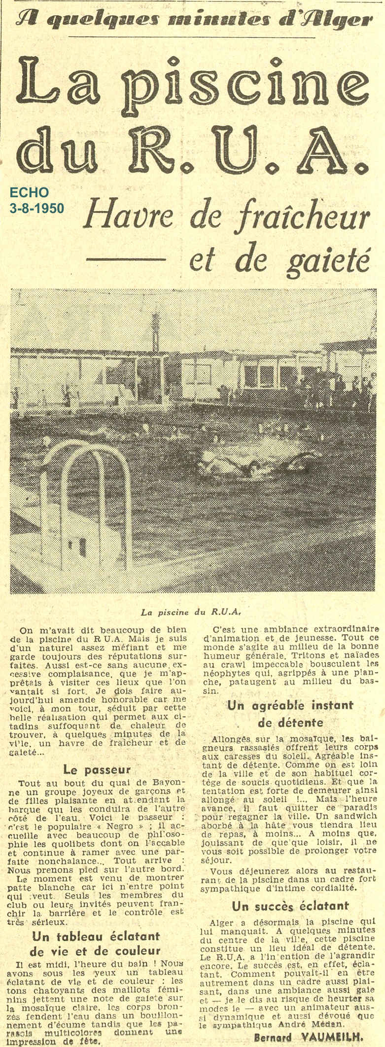 La piscine du R.U.A.