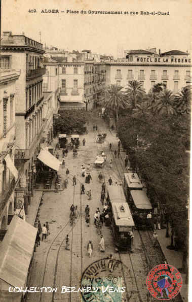 Alger, la rue Bab-el-Oued.