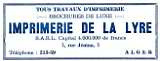 IMPRIMERIE de LA LYRE