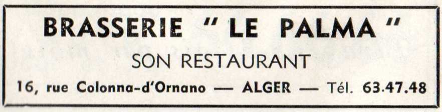 BRASSERIE LE PALMA