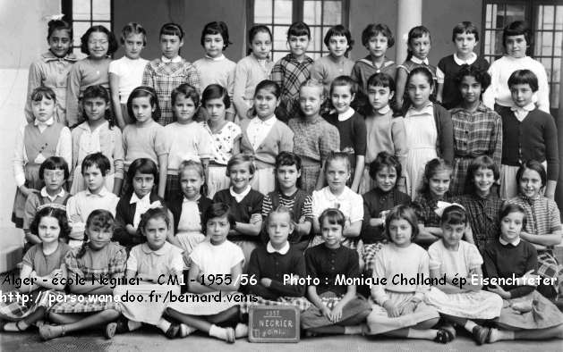 Classe de cours moyen 1ère année, 1955-1956