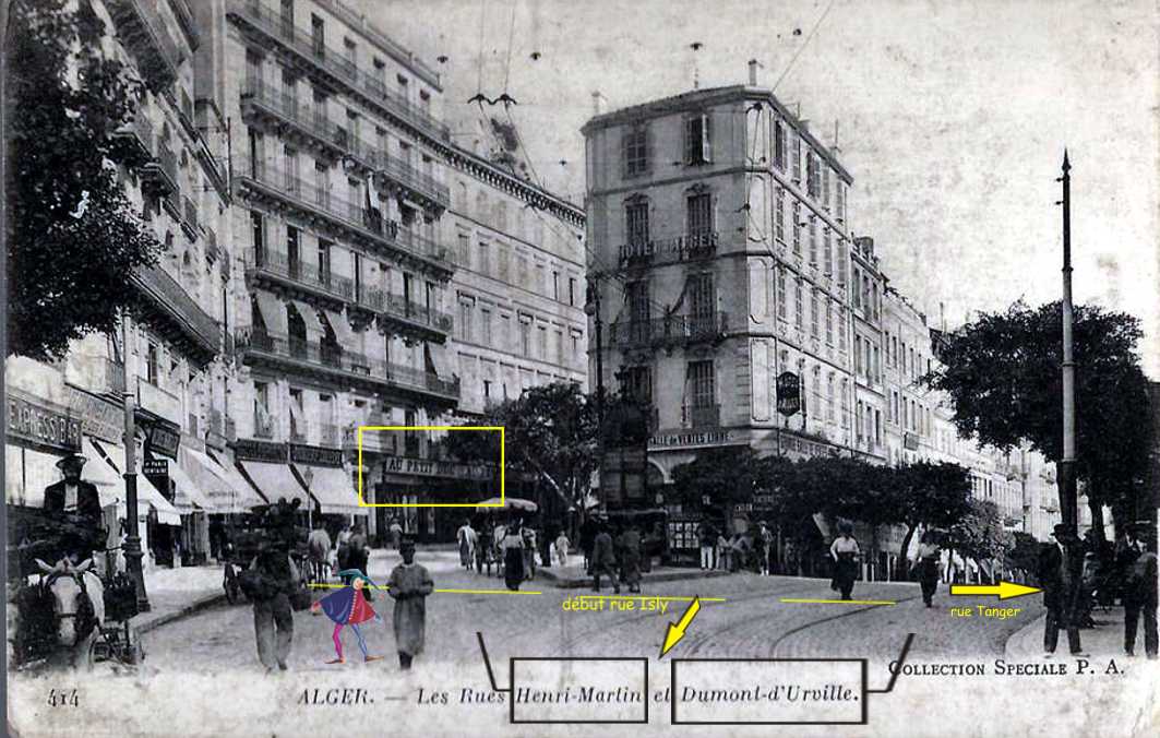 rue d'isly,au petit Duc,carrefour henri martin et dumont d'urville