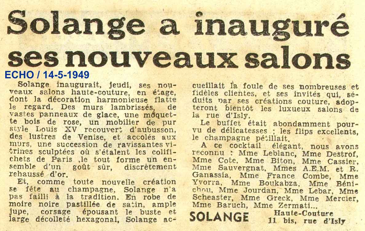 Solange a inauguré