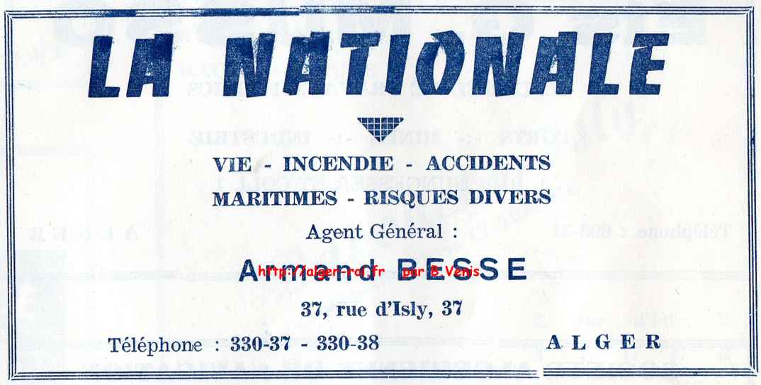 rue d'isly,la nationale,armand besse,assurances