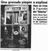 Une grenade piégée a explosé...