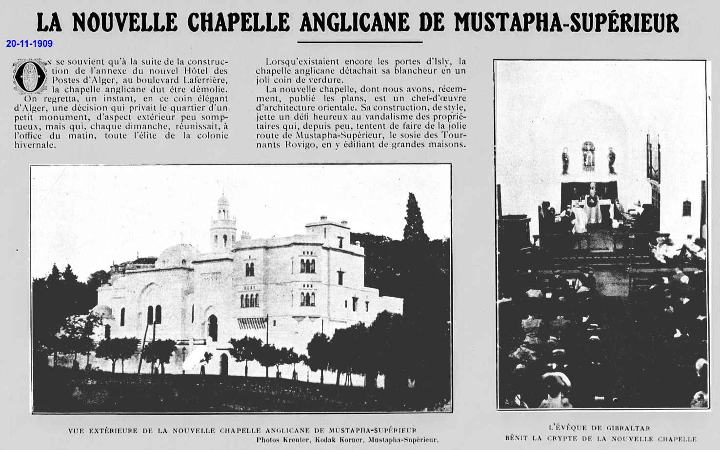 LA NOUVELLE CHAPELLE ANGLICANE 