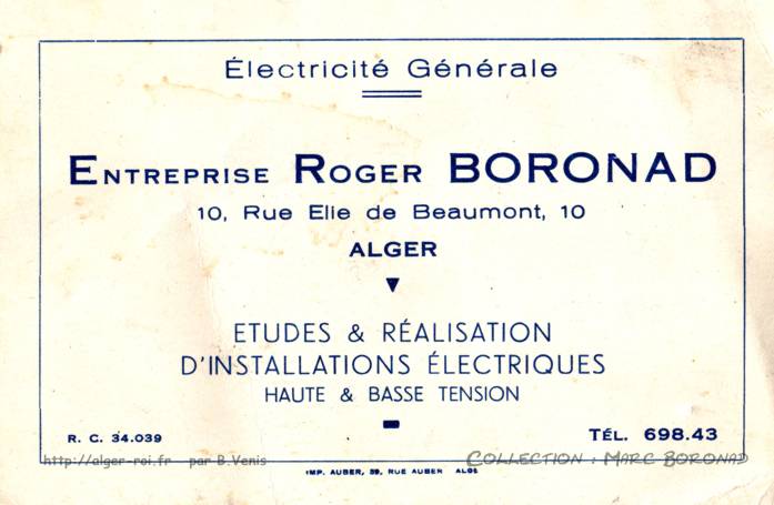 carte visite Boronad