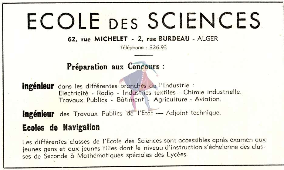 ECOLE des SCIENCES