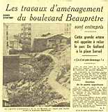 Les travaux d'aménagement du boulevard Beauprêtre..