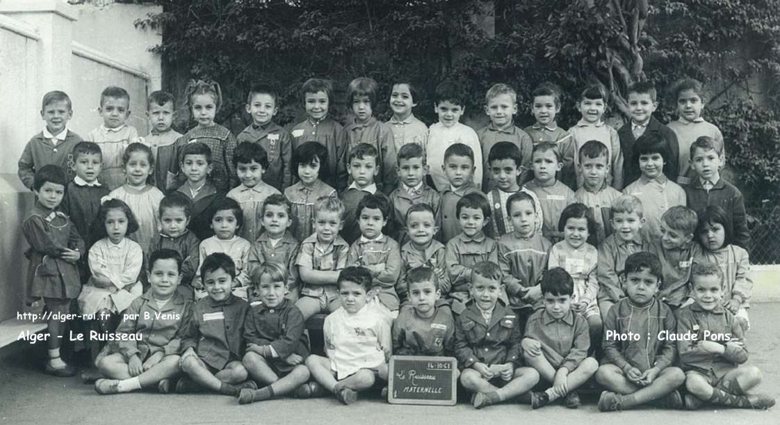 MATERNELLE , 1961-1962,la corderie,le ruisseau