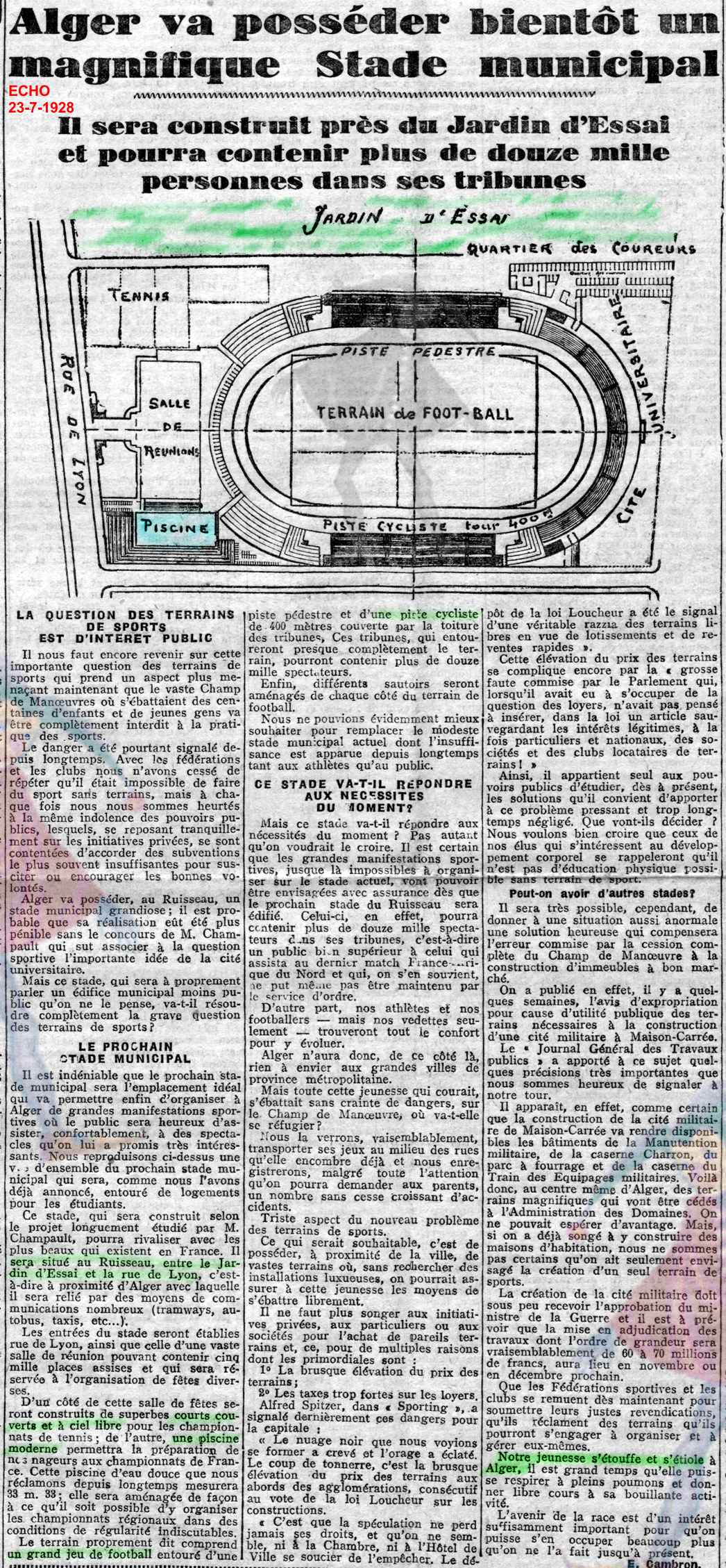 Alger va posséder bientôt un magnifique Stade municipal