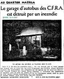 Le garage d'autobus des C.F.R.A.