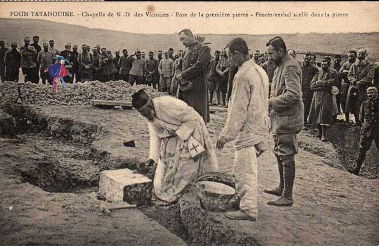 Chapelle Notre-Dame des Victoires, pose de la première pierre