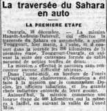 La traversée du Sahara en automobile : 1ère étape