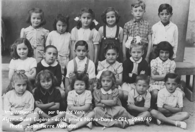 Année scolaire 1948/1949 - Classe CE1 - Institutrice Mlle ANNA