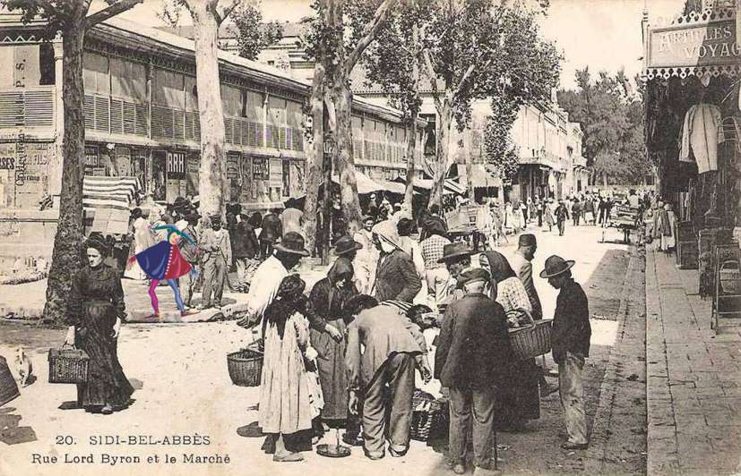 sidi-bel-abbes,rue lord byron et le marche