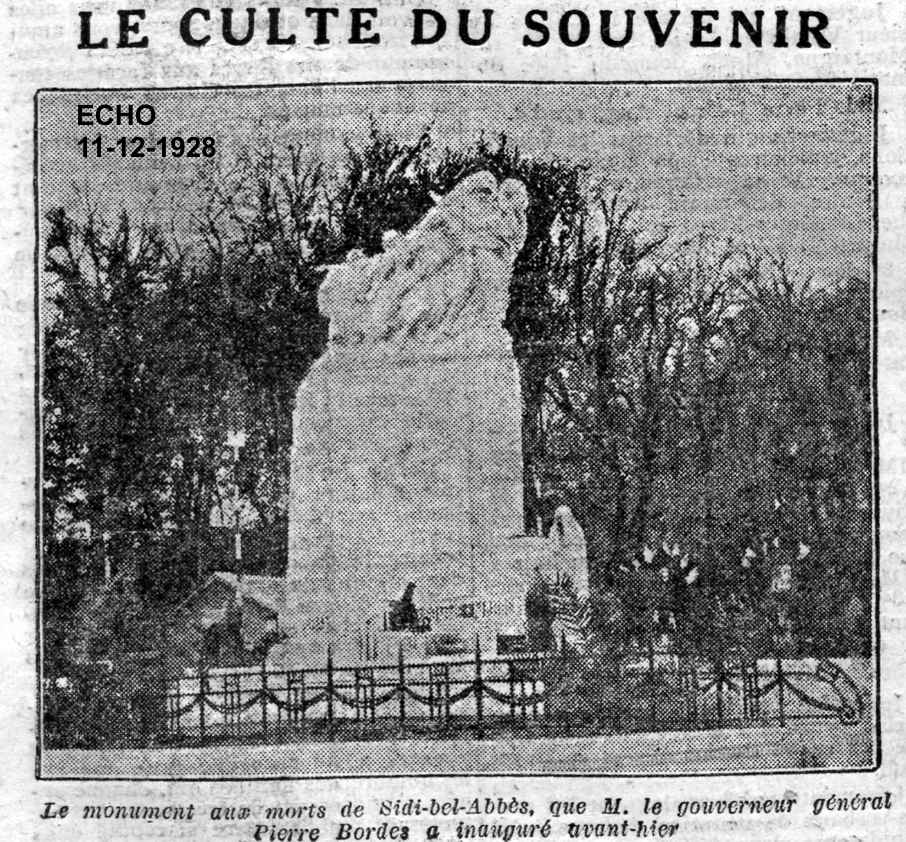 Inauguration du MONUMENT AUX MORTS