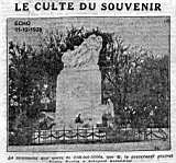 Inauguration du MONUMENT AUX MORTS