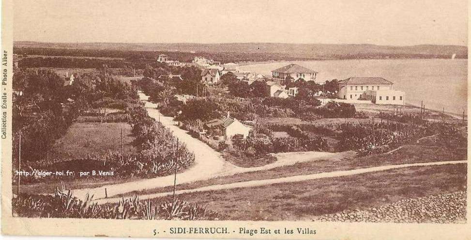 la plage est et les villas