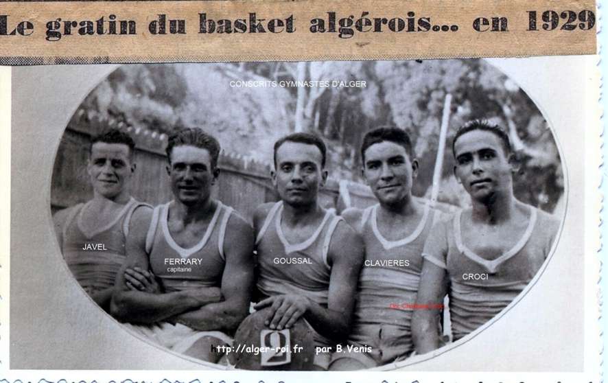 LES CONSCRITS GYMNASTES D'ALGER en 1929