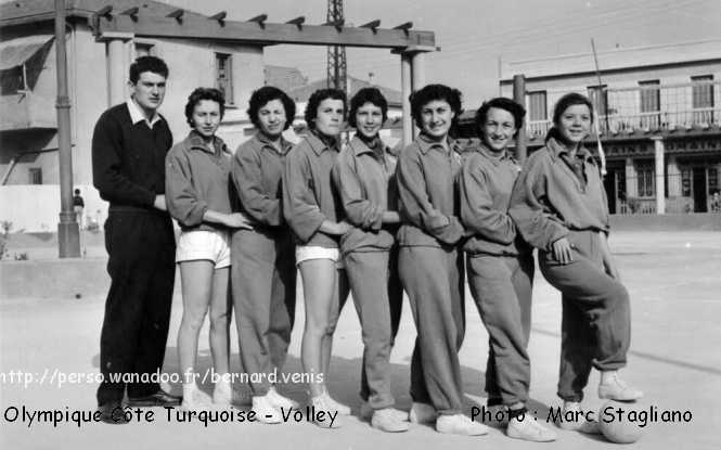 Équipes de volley : olympique Côte Turquoise, Bains-Romains