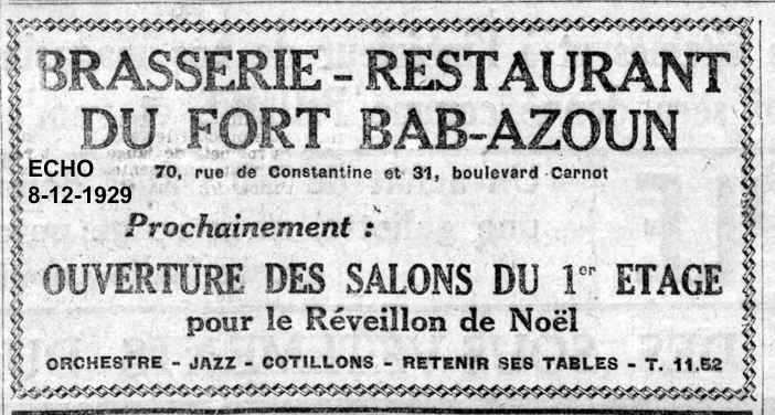 la brasserie du Fort Bab-Azoun