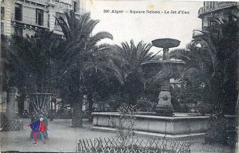 Le square nelson,le jet d'eau