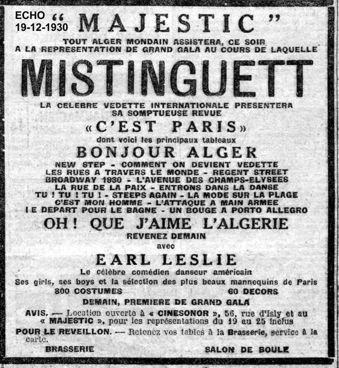 MISTINGUETT au MAJESTIC