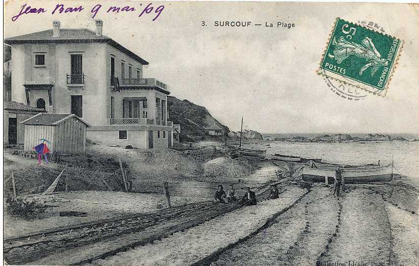 Surcouf,plage, pecheurs et filet