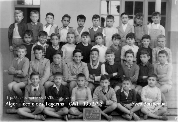 Classe de cours moyen 1ère année, 1952-1953, mme Bevilacqua