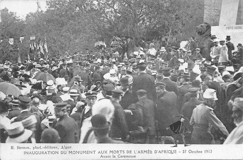 INAUGURATION du MONUMENT aux MORTS de l'ARMEE d'AFRIQUE