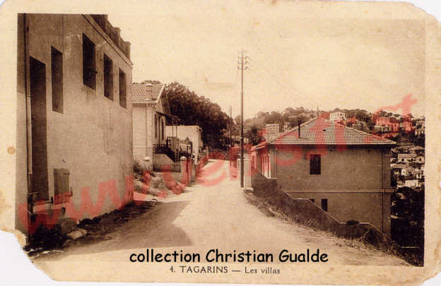 Alger : les TagarinsLa rue Isabelle Ebehardt. À droite, la clinique "Villa coin de France" 